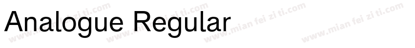 Analogue Regular字体转换